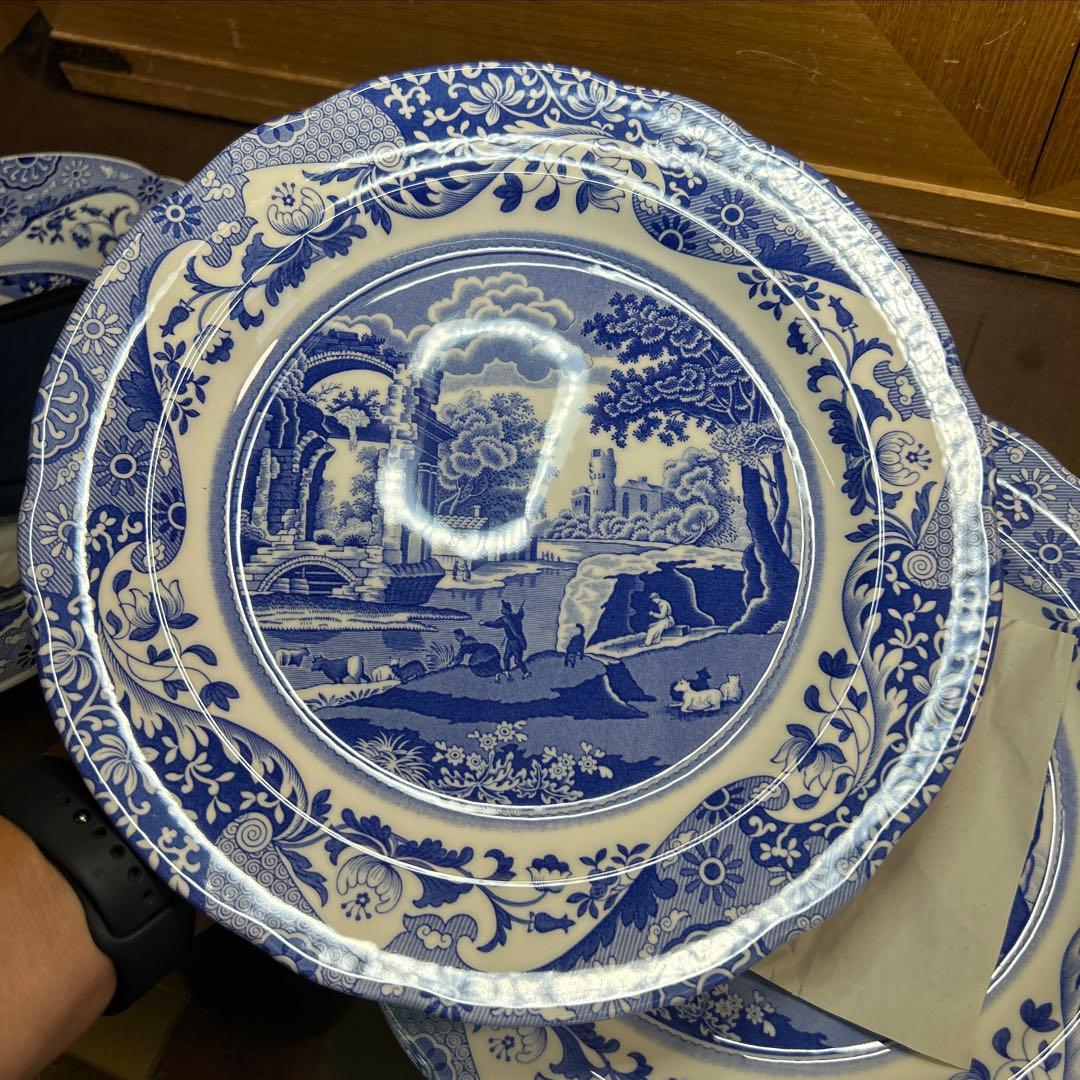 スポード　ブルーイタリアン　27センチプレート ５枚