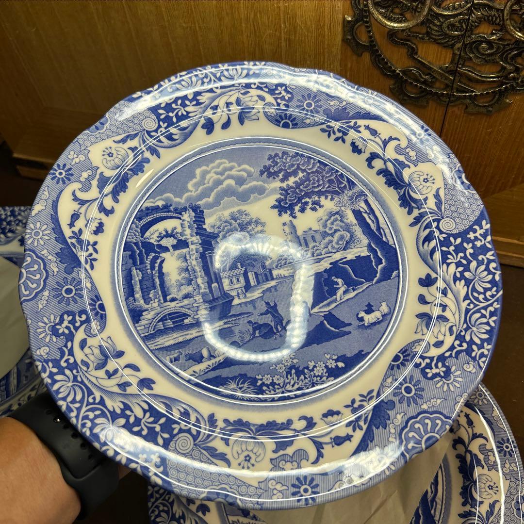 スポード　ブルーイタリアン　27センチプレート ５枚