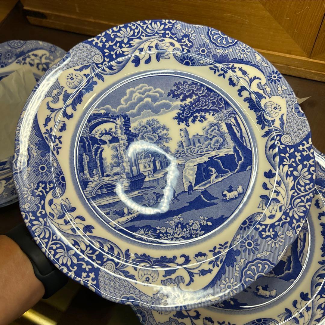 スポード　ブルーイタリアン　27センチプレート ５枚