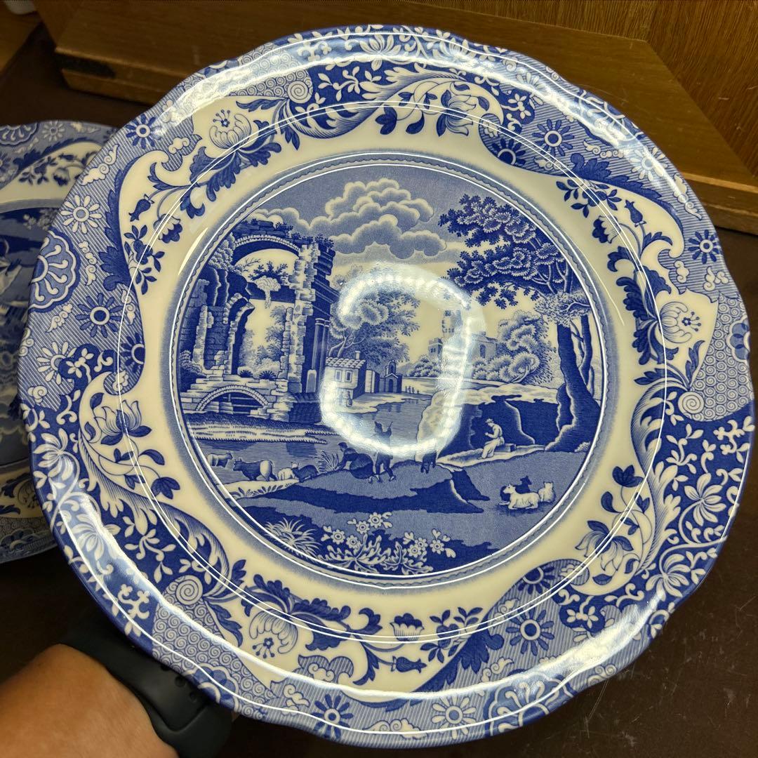 スポード　ブルーイタリアン　27センチプレート ５枚