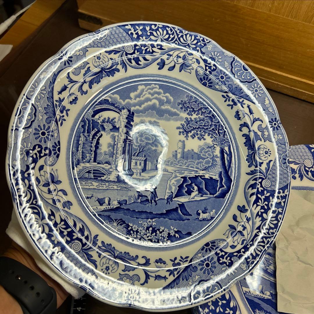 スポード　ブルーイタリアン　27センチプレート ５枚