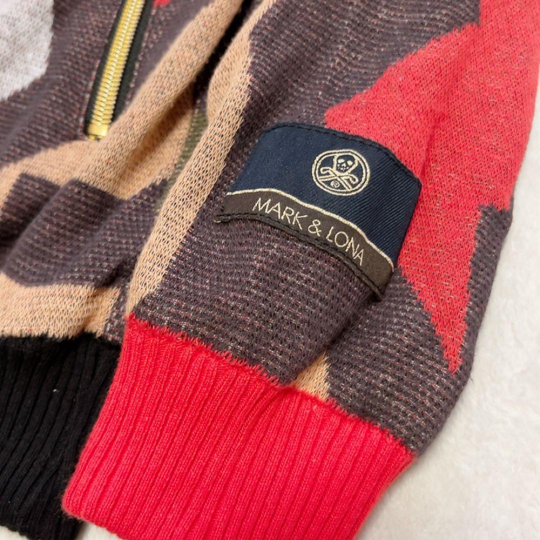 極美品　マークアンドロナ　近年　防風　裏地付　セーター　スニード　スター　柄