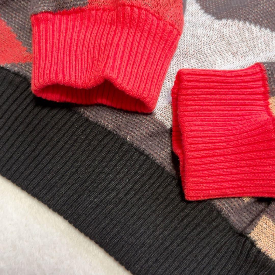 極美品　マークアンドロナ　近年　防風　裏地付　セーター　スニード　スター　柄