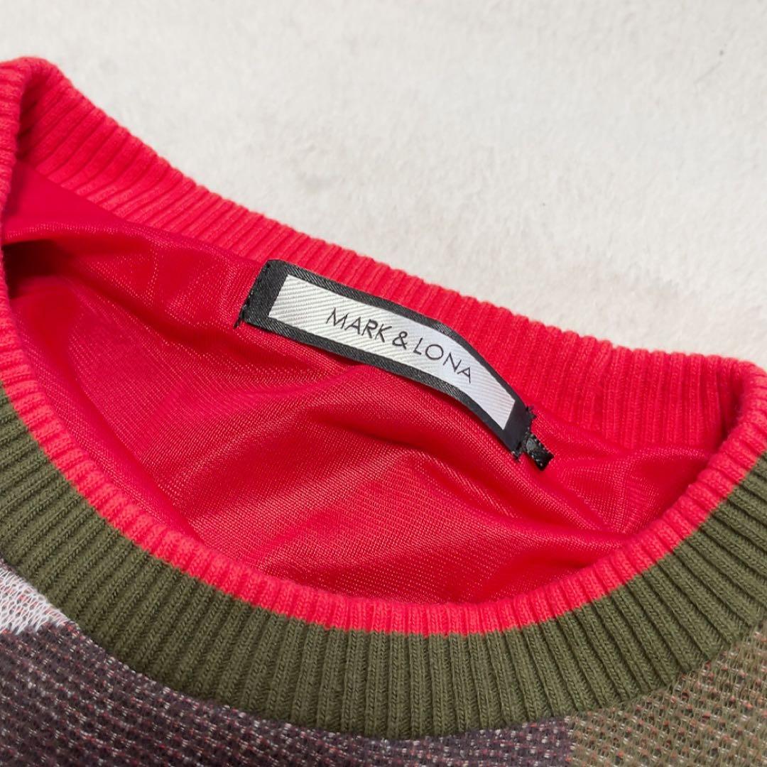 極美品　マークアンドロナ　近年　防風　裏地付　セーター　スニード　スター　柄