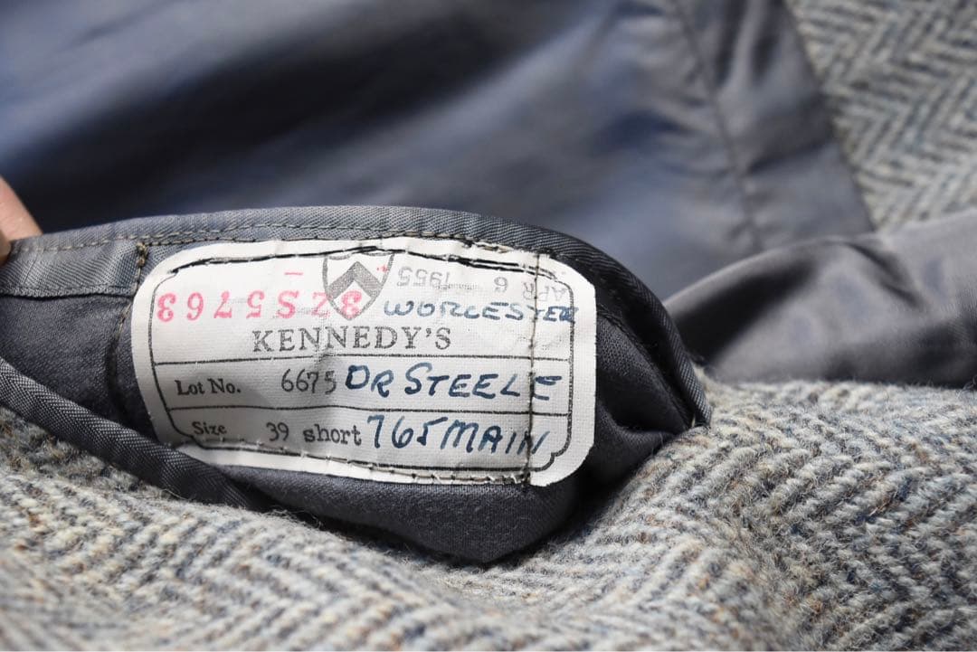 50s-60s ツイードウールコート スコットランド製 レアカラー ヴィンテージ