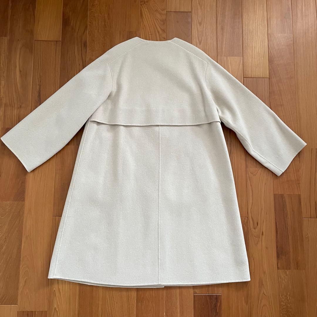 ギャルリーヴィー ウールダブルフェイス カラーレス トレンチコート