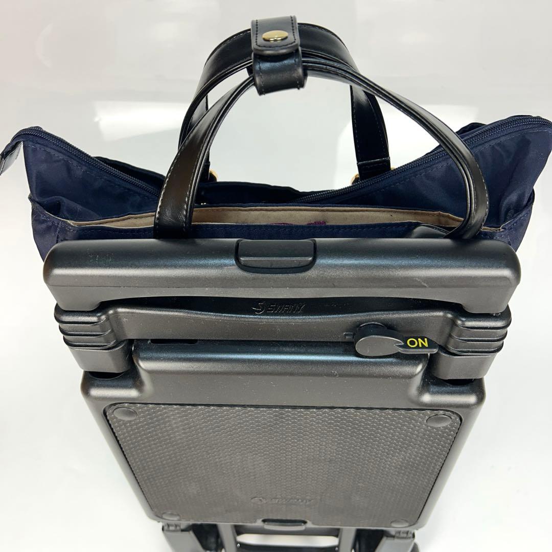 SWANY スワニー　キャリーバッグ　椅子付き　チェアー　紺×黒　買い物カート