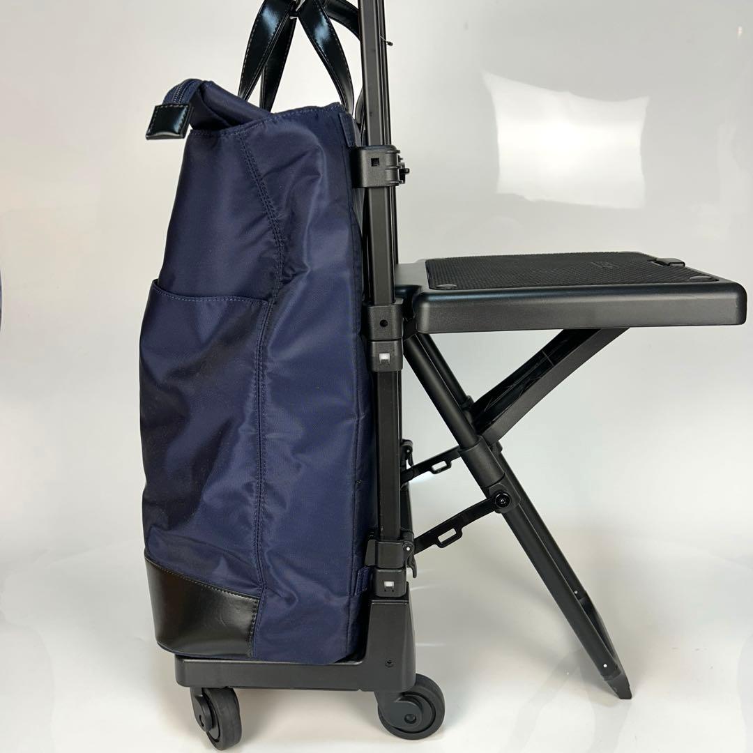 SWANY スワニー　キャリーバッグ　椅子付き　チェアー　紺×黒　買い物カート
