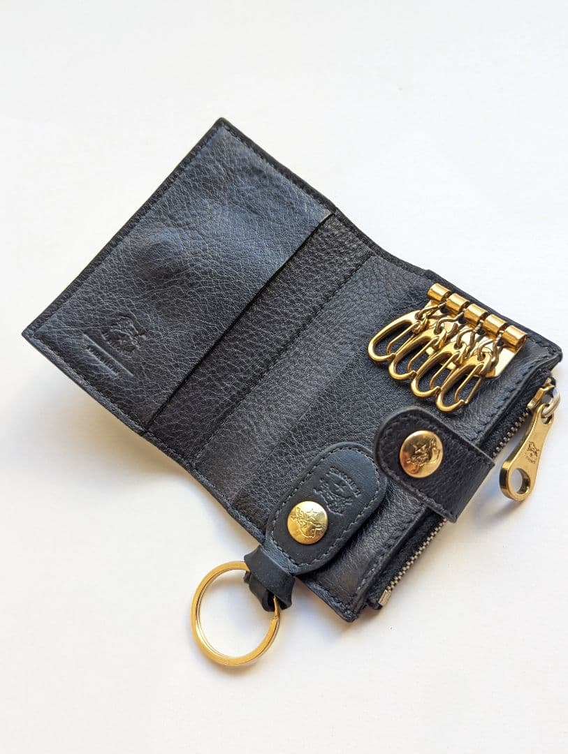 イルビゾンテ キーケース パース ブラック 男女兼用