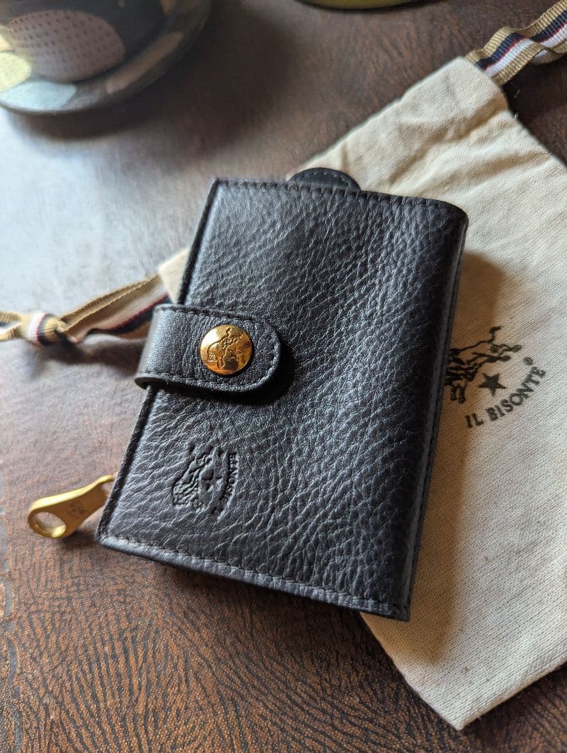 イルビゾンテ キーケース パース ブラック 男女兼用