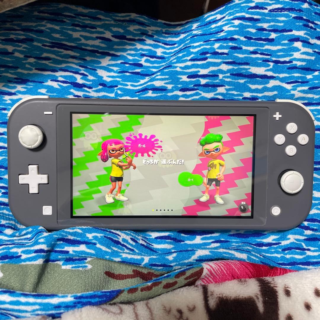 Nintendo Switch Lite グレー 本体　スプラ2ソフト付き
