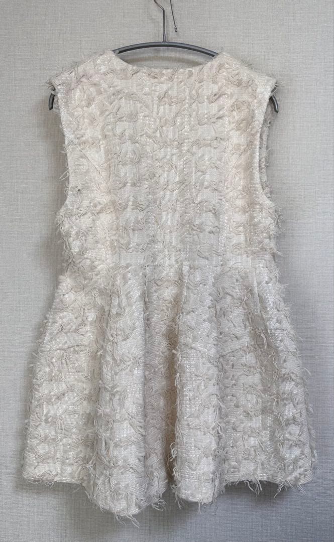 カデュネ リボンヤーン ペプラムジレ 38