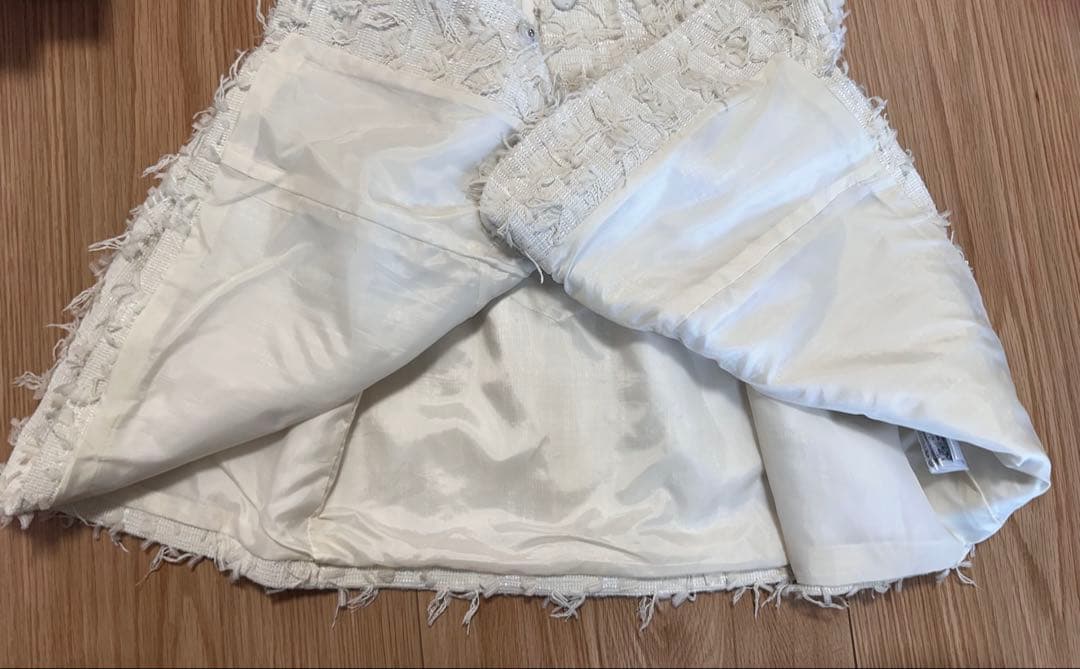 カデュネ リボンヤーン ペプラムジレ 38