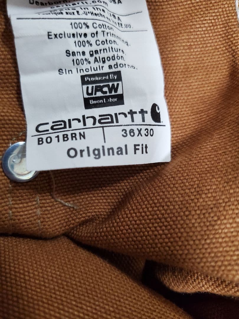 Carhartt ダブルニー ブラウン W36XL30