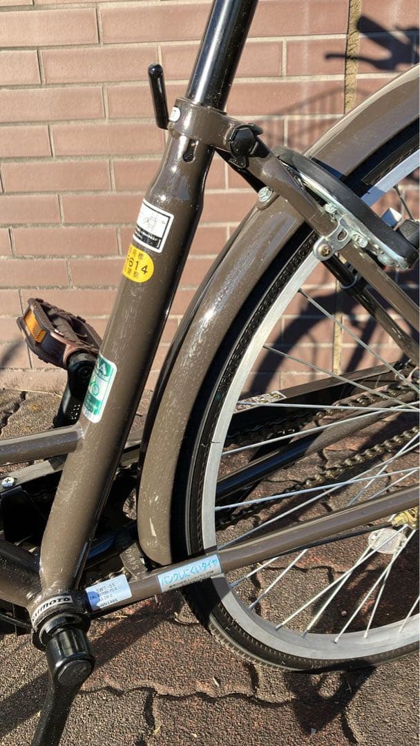 【極美品】26インチ シティサイクル ブラウン バスケット付き