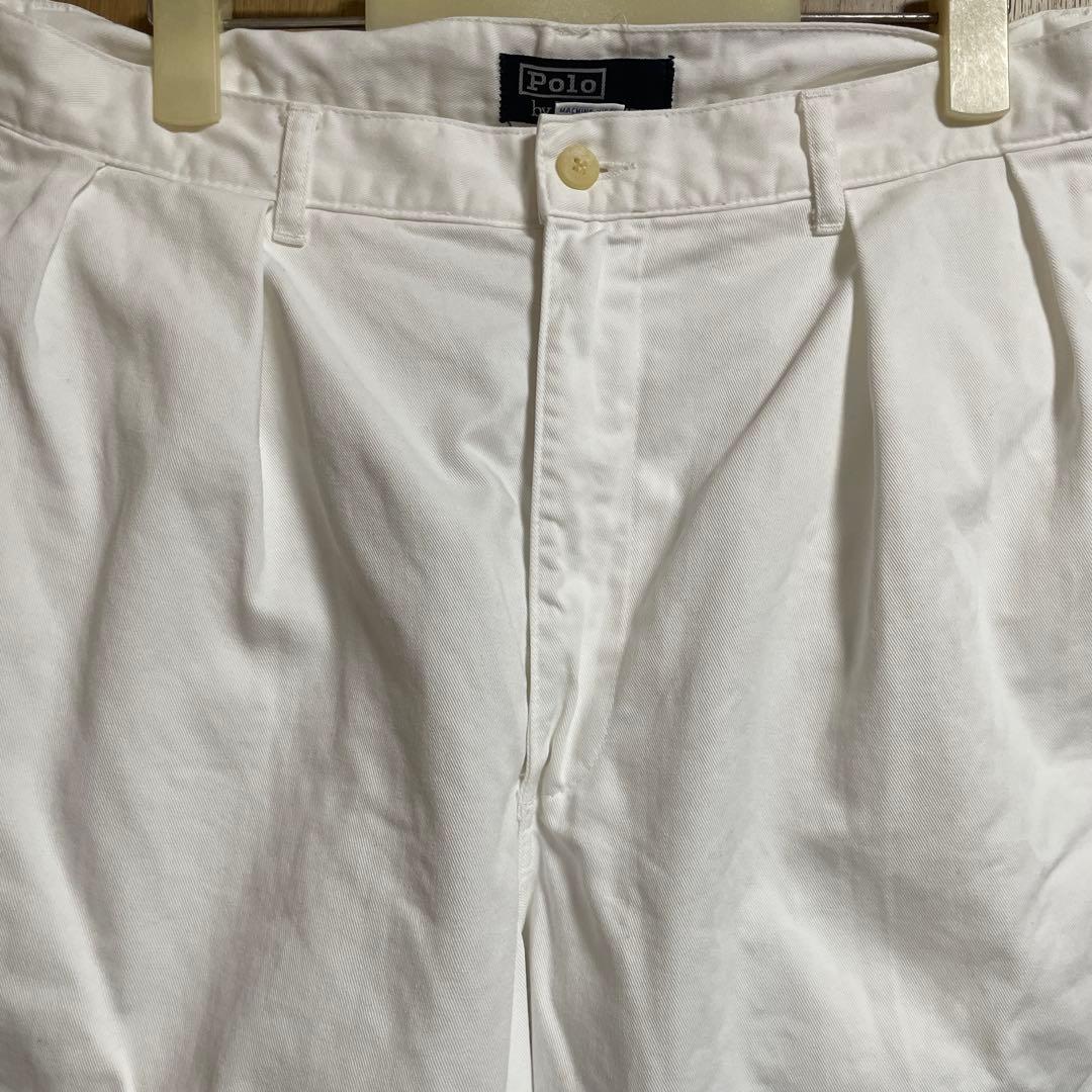 90's Polo Ralph Lauren チノパン　ポロチノ　ホワイトW32