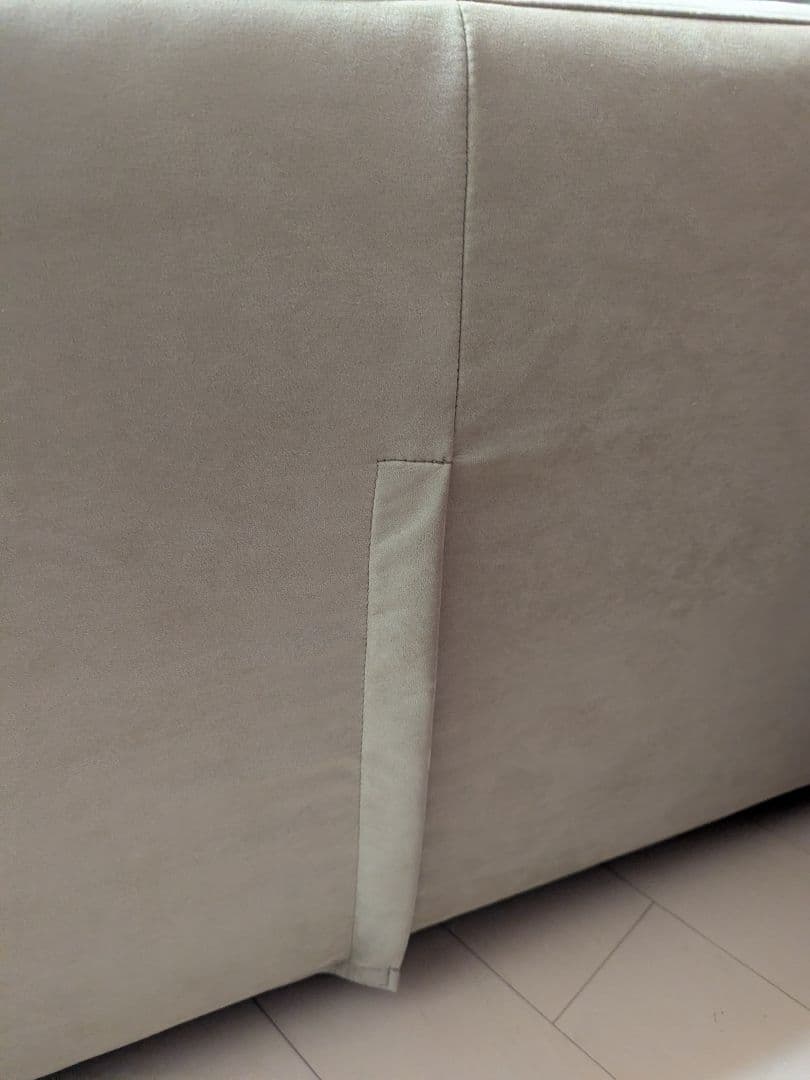 unico ユニコ　ベージュ スエード風 2.5人掛けソファ ペット対応生地