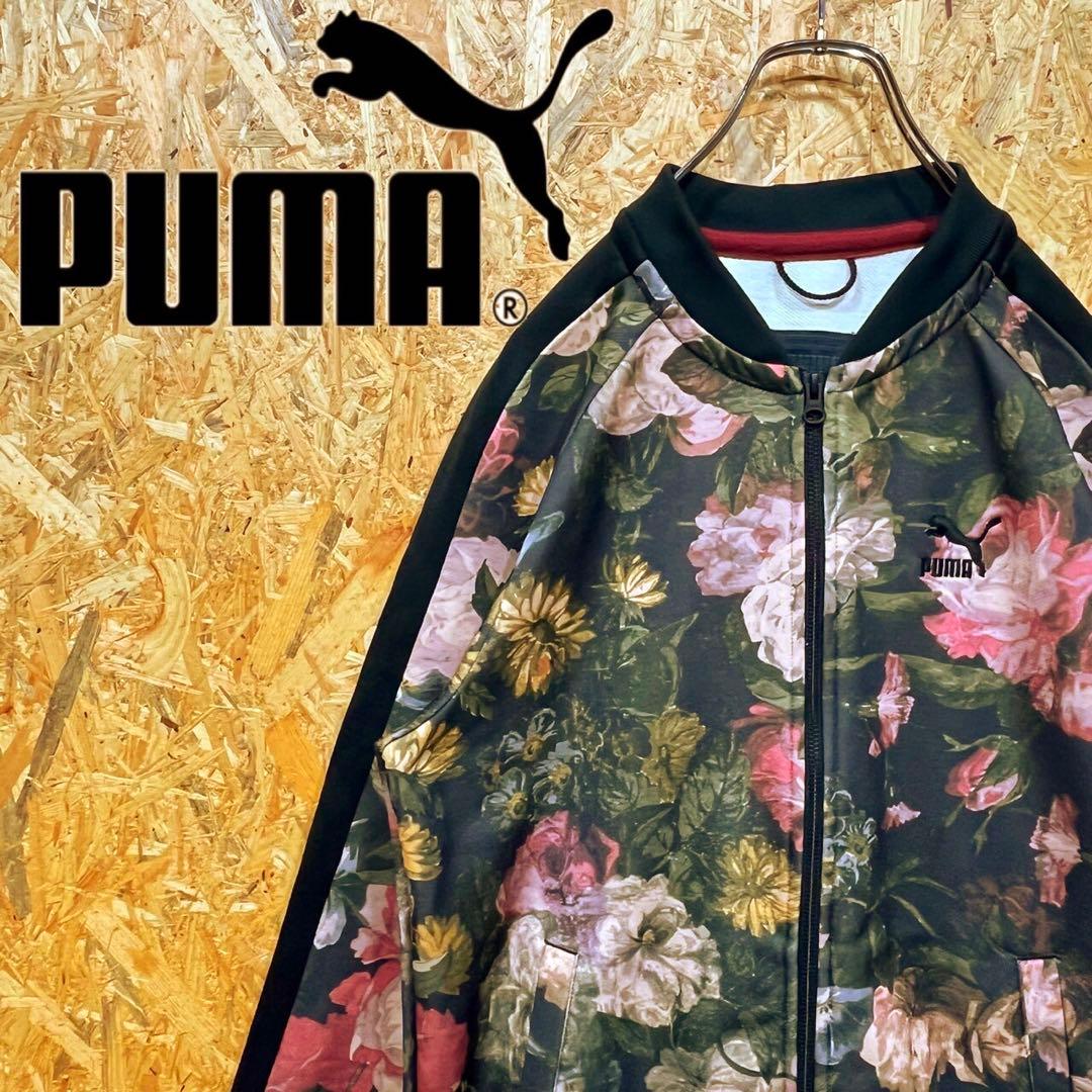 送料無料 プーマ 刺繍ロゴ 花柄 コラボ ゆるだぼ00s トラックジャケット