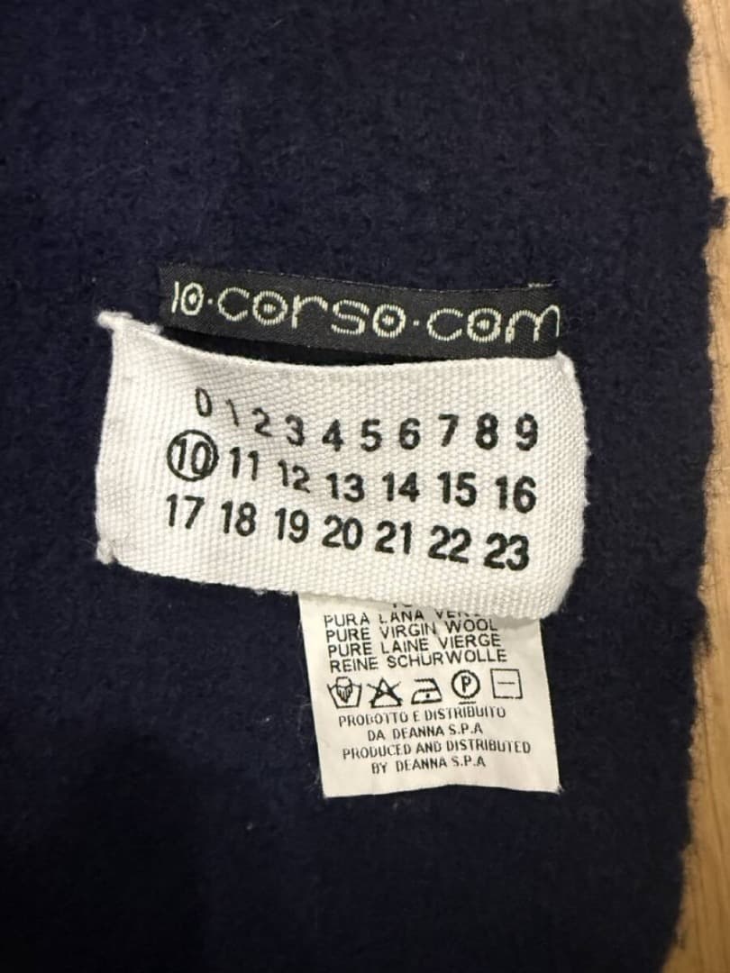 【珍品】MARTIN MARGIELA 10CORSOCOMO マフラー 紺