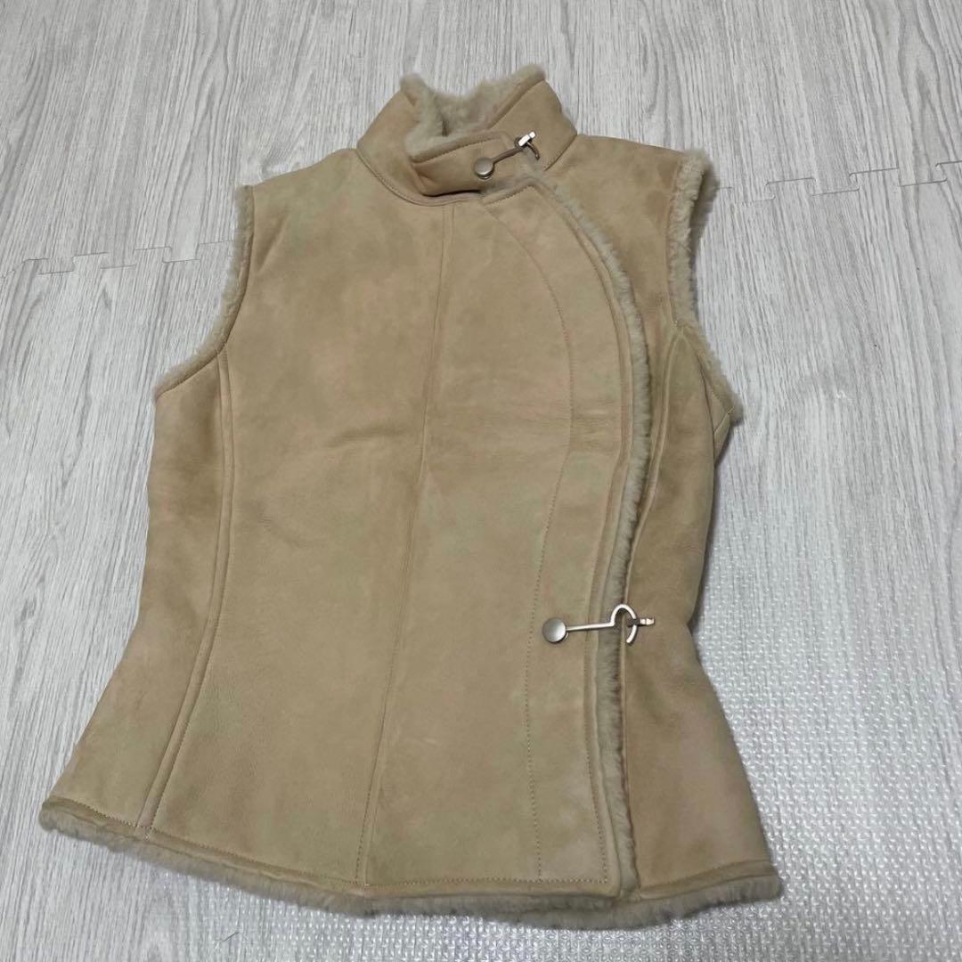 takasu エルメス ムートンベスト ベージュ