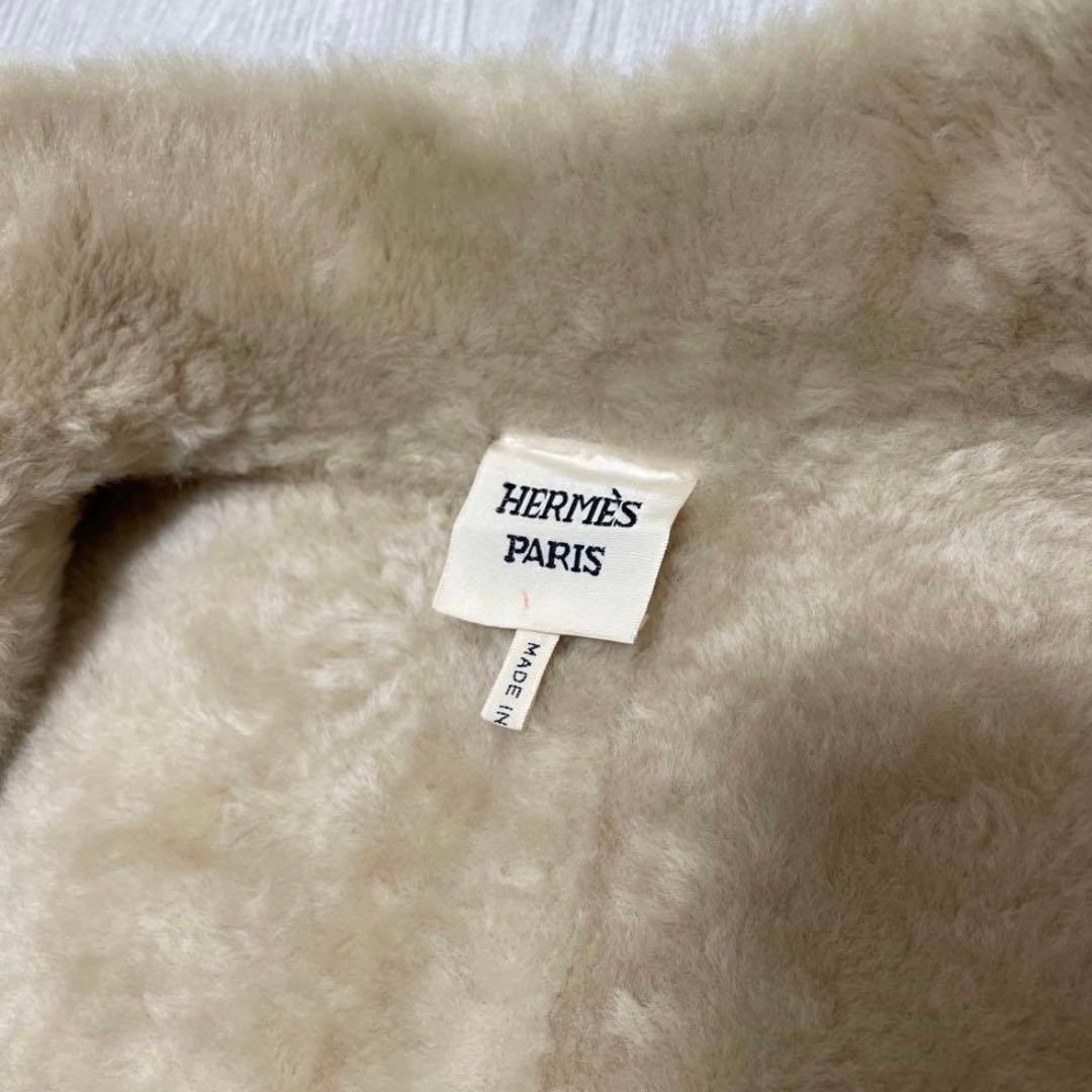 takasu エルメス ムートンベスト ベージュ
