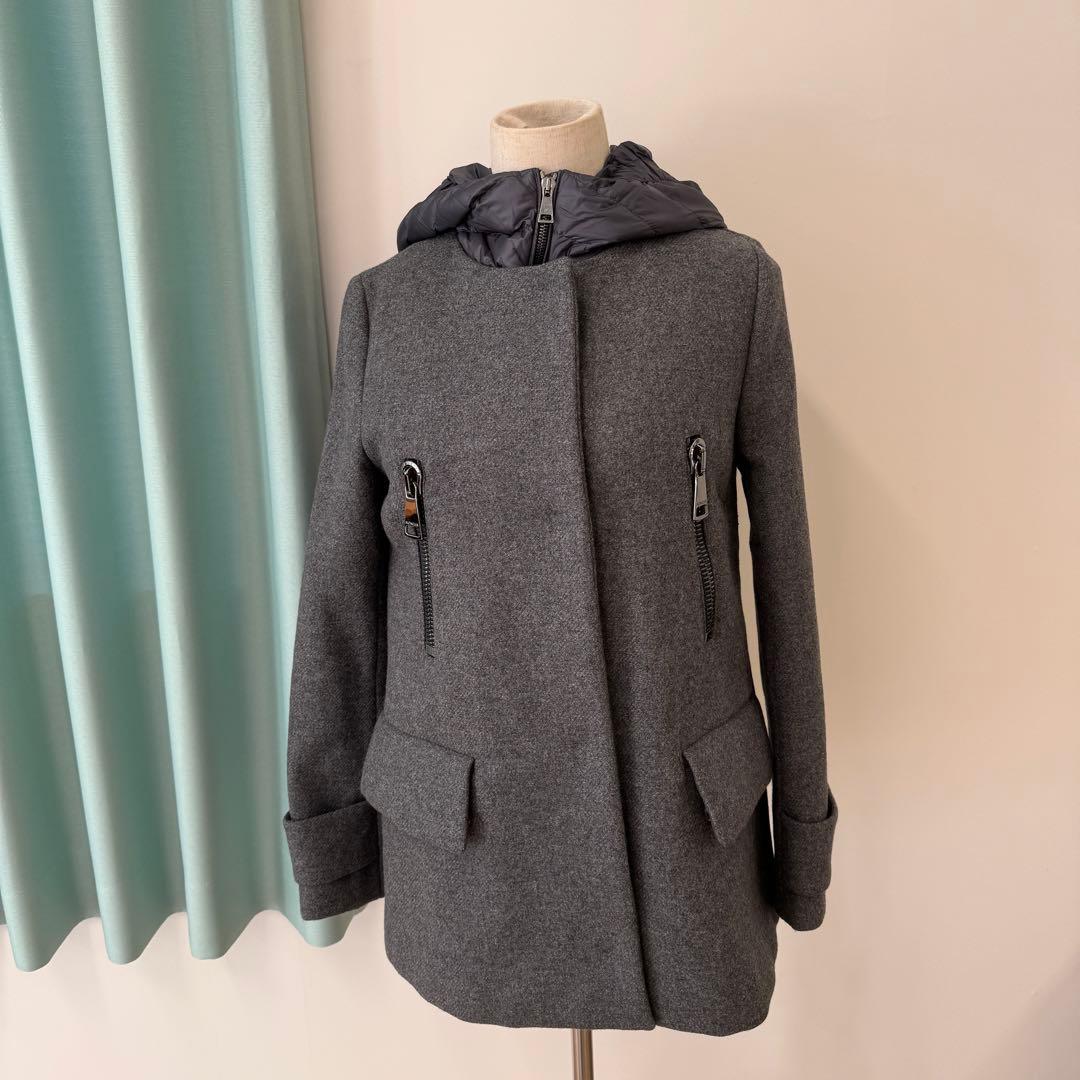 MONCLER モンクレール　ウールコート、ダウンベストライナー付　ハンガーあり