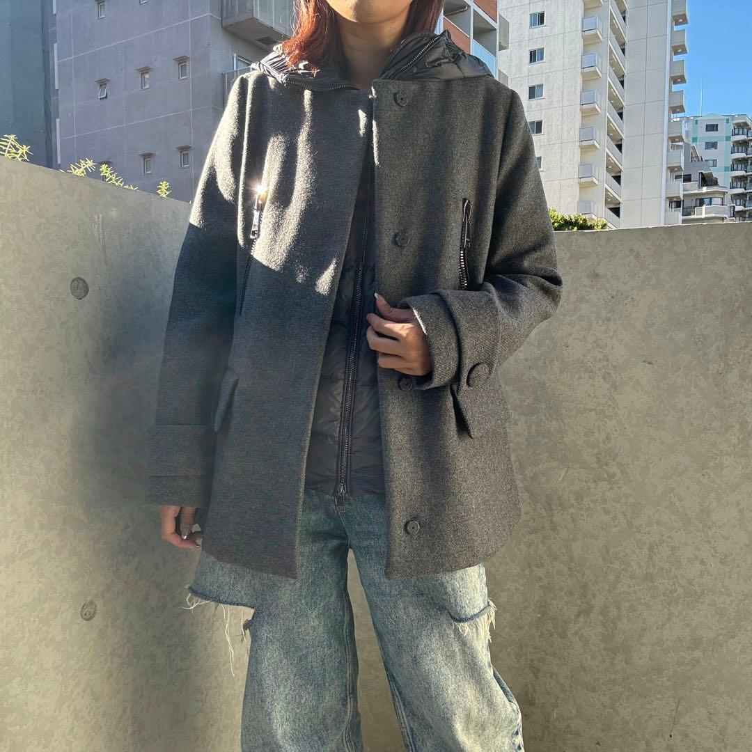 MONCLER モンクレール　ウールコート、ダウンベストライナー付　ハンガーあり