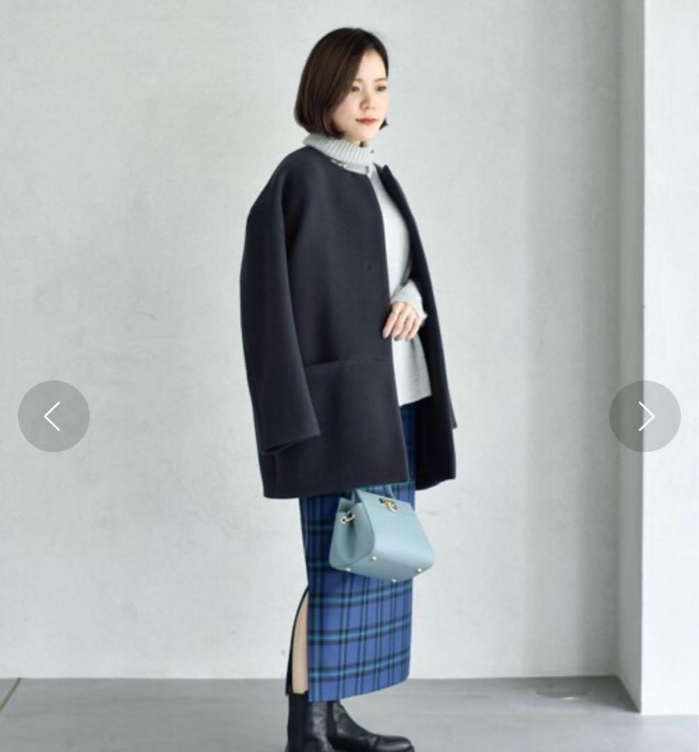 UNTITLED ノーカラーコクーンコート