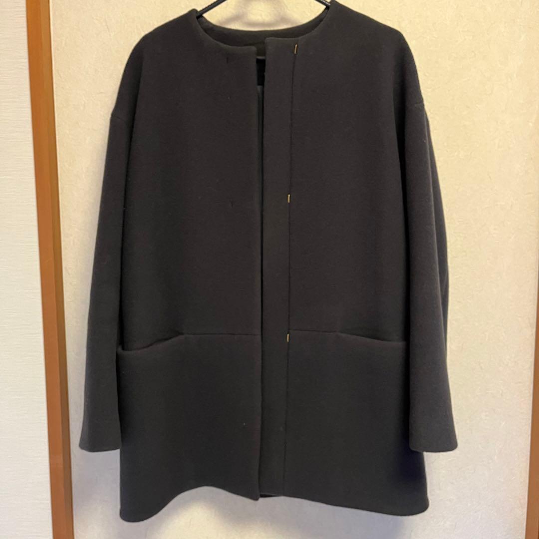 UNTITLED ノーカラーコクーンコート