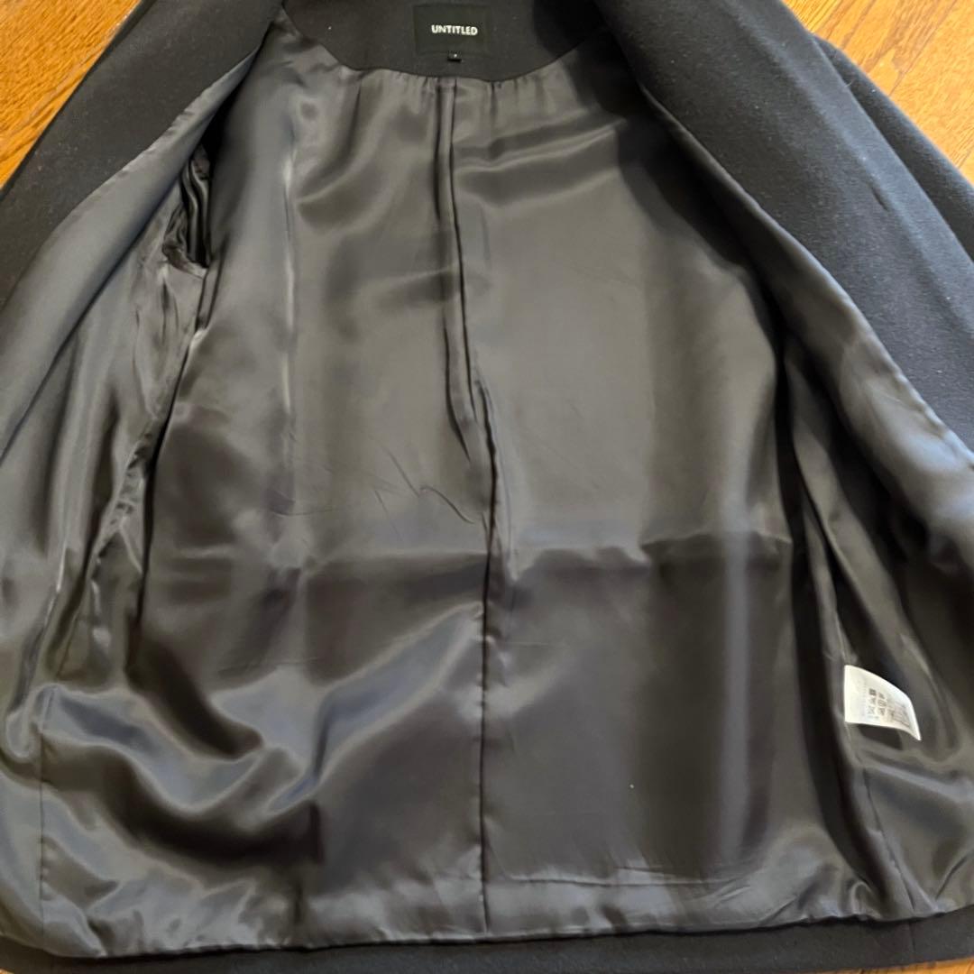 UNTITLED ノーカラーコクーンコート