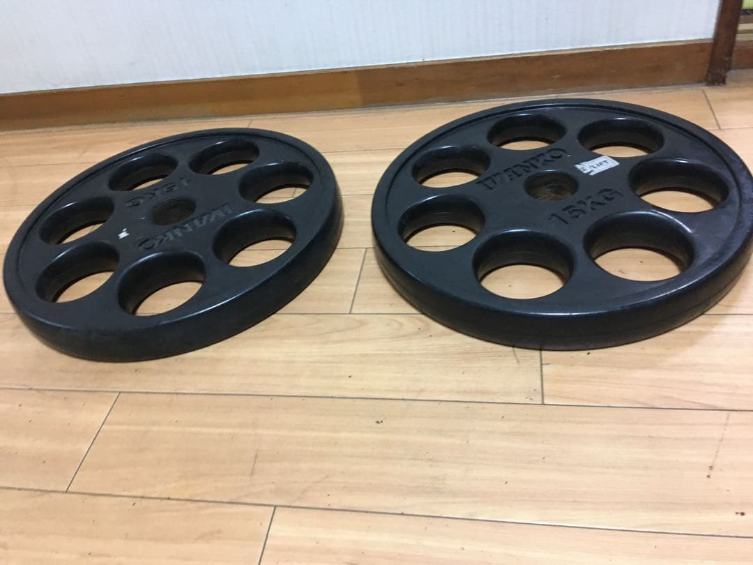 ① IVANKO イヴァンコ ラバー プレート15kg x 1枚 穴径50mm