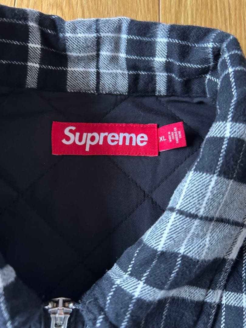 ジャケット・アウター Supreme Quilted Flannel Zip Up Shirt