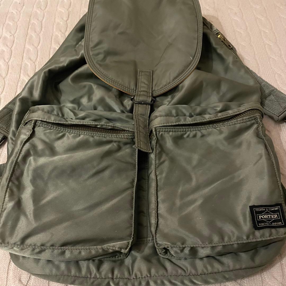 【極美品✨】ポーター タンカー 巾着 リュック バッグパック セージグリーン