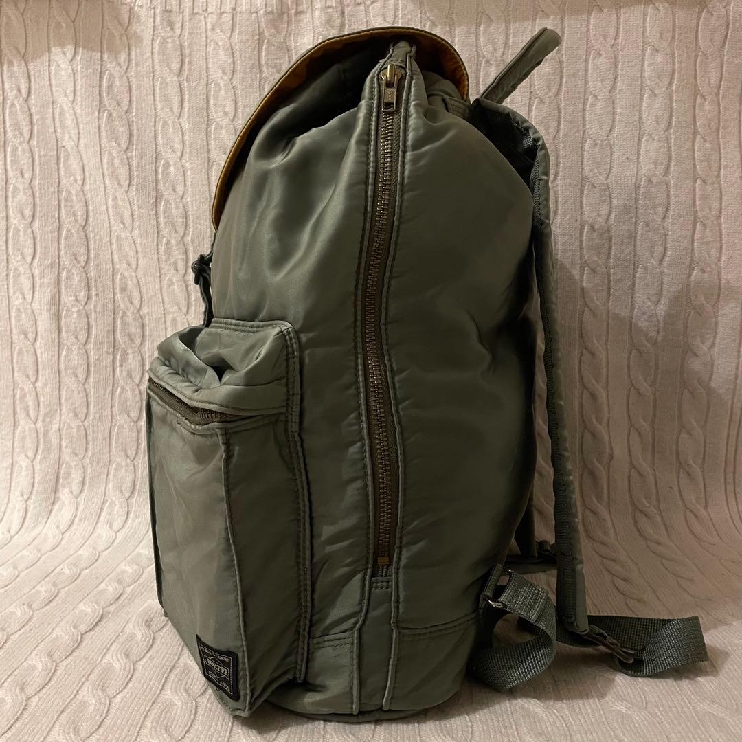【極美品✨】ポーター タンカー 巾着 リュック バッグパック セージグリーン