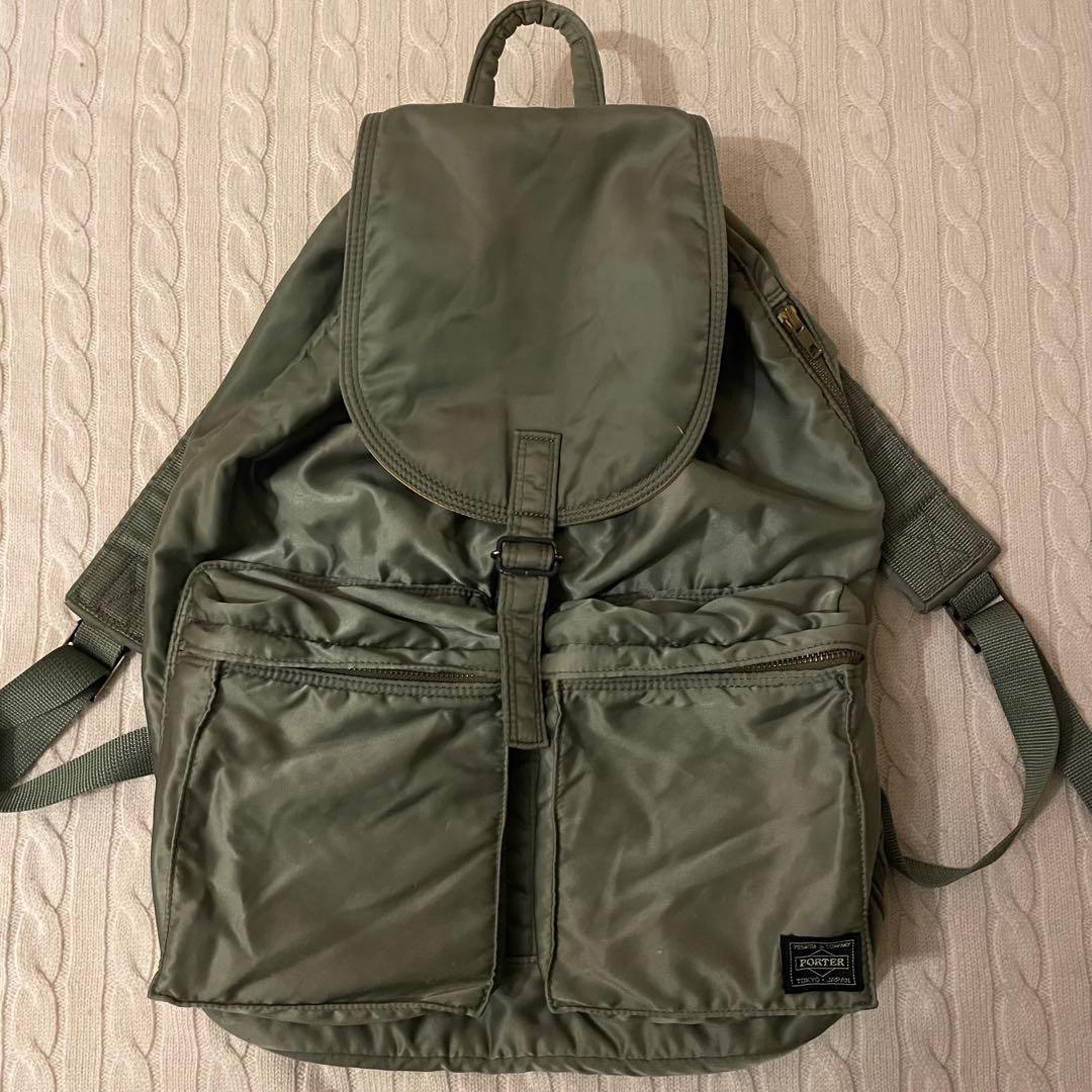 【極美品✨】ポーター タンカー 巾着 リュック バッグパック セージグリーン