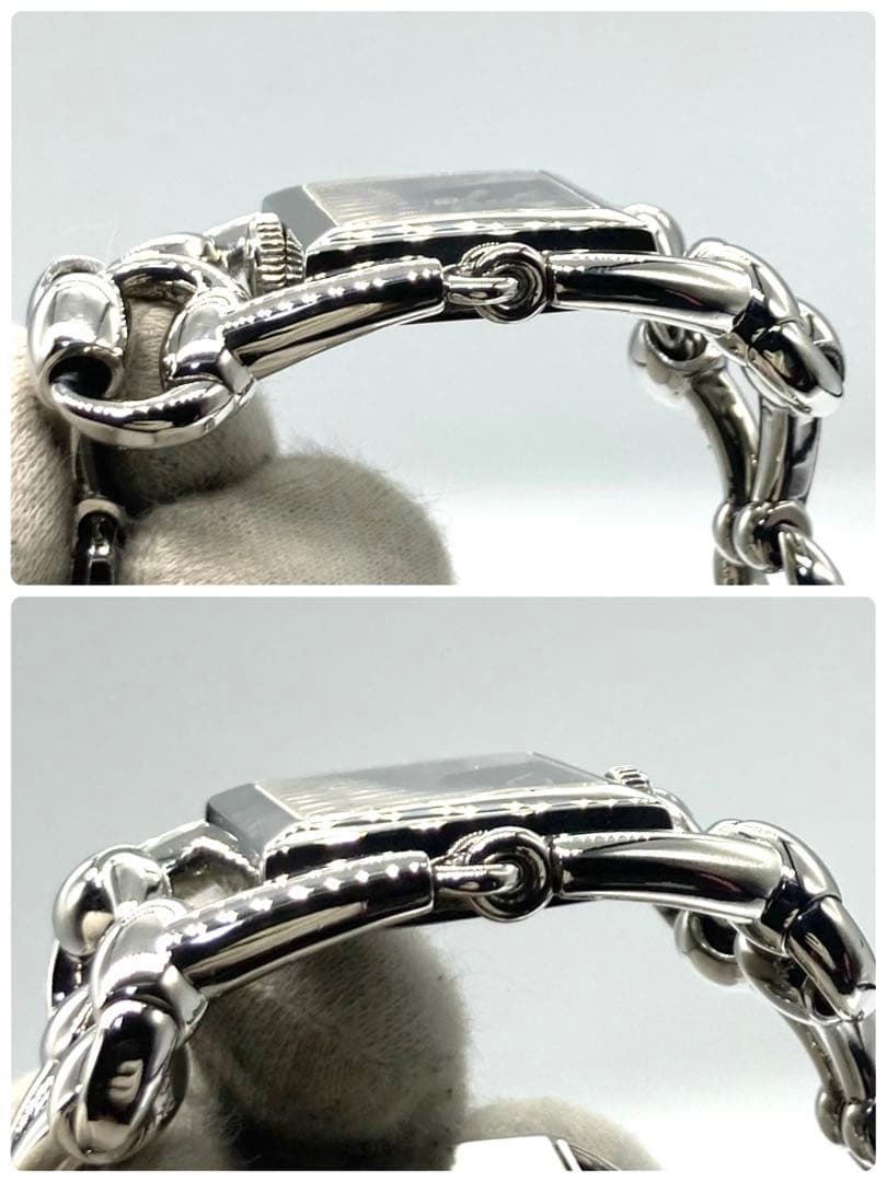 【稼働】 グッチ 腕時計 116.3 腕時計 シニョーリア QZ 青シェル文字盤