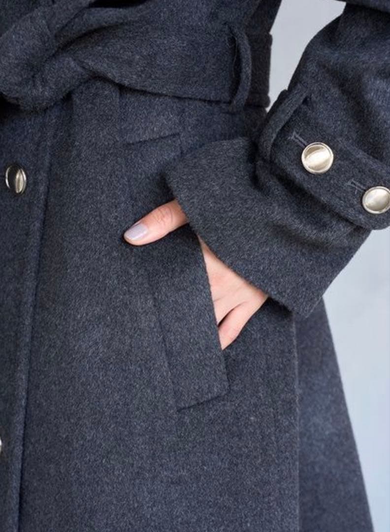 【新品タグ】スナイデル　ウールカシミヤスタンドカラーコートSWFC255037