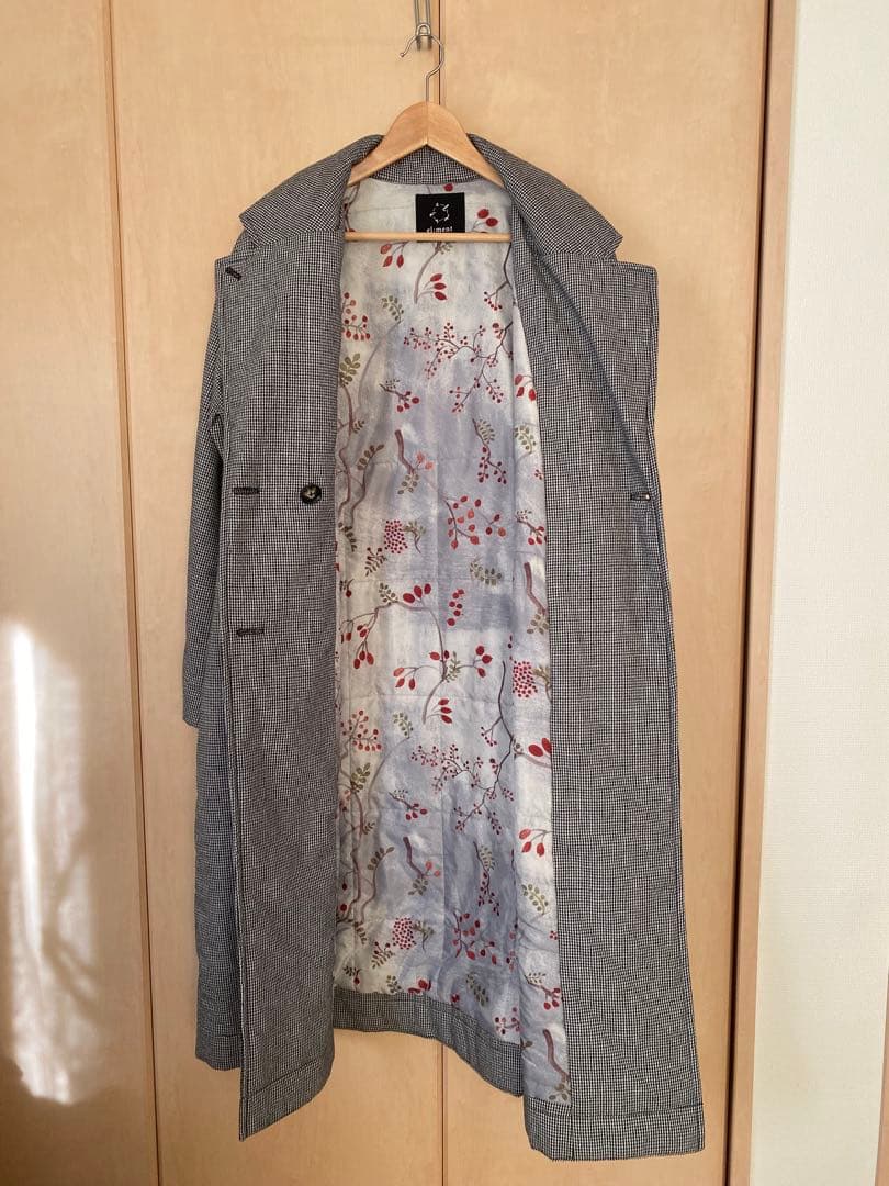 el：ment ×山本祐布子　中わた入りジャケットコート ギンガムチェック