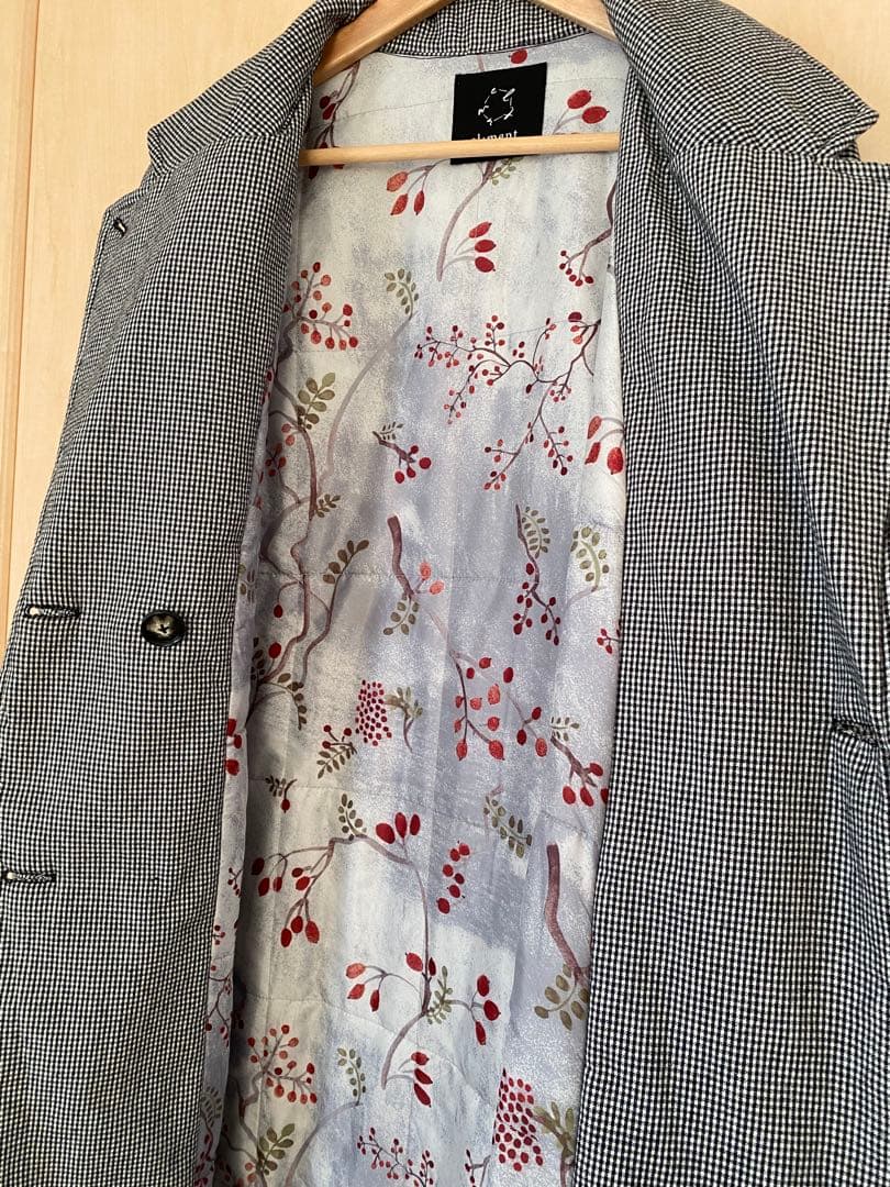 el：ment ×山本祐布子　中わた入りジャケットコート ギンガムチェック