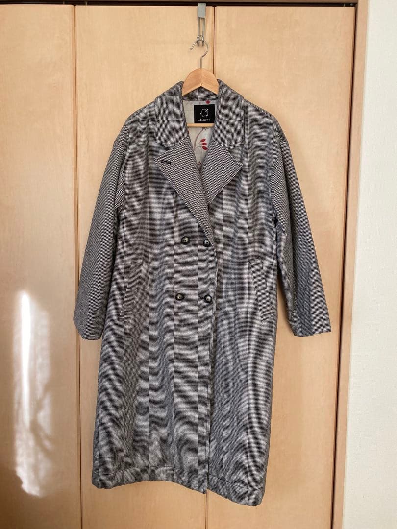 el：ment ×山本祐布子　中わた入りジャケットコート ギンガムチェック