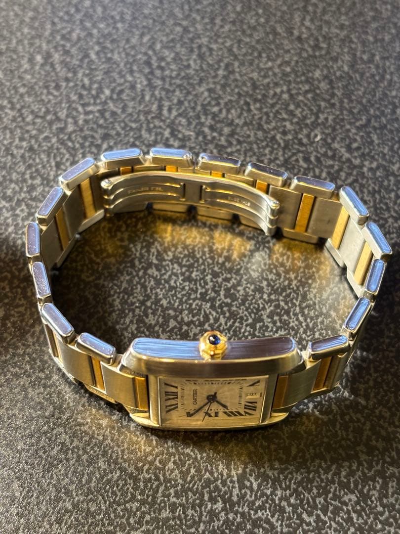 カルティエ タンクフランセーズ LM コンビ W51005Q4 OH済 フルコマ