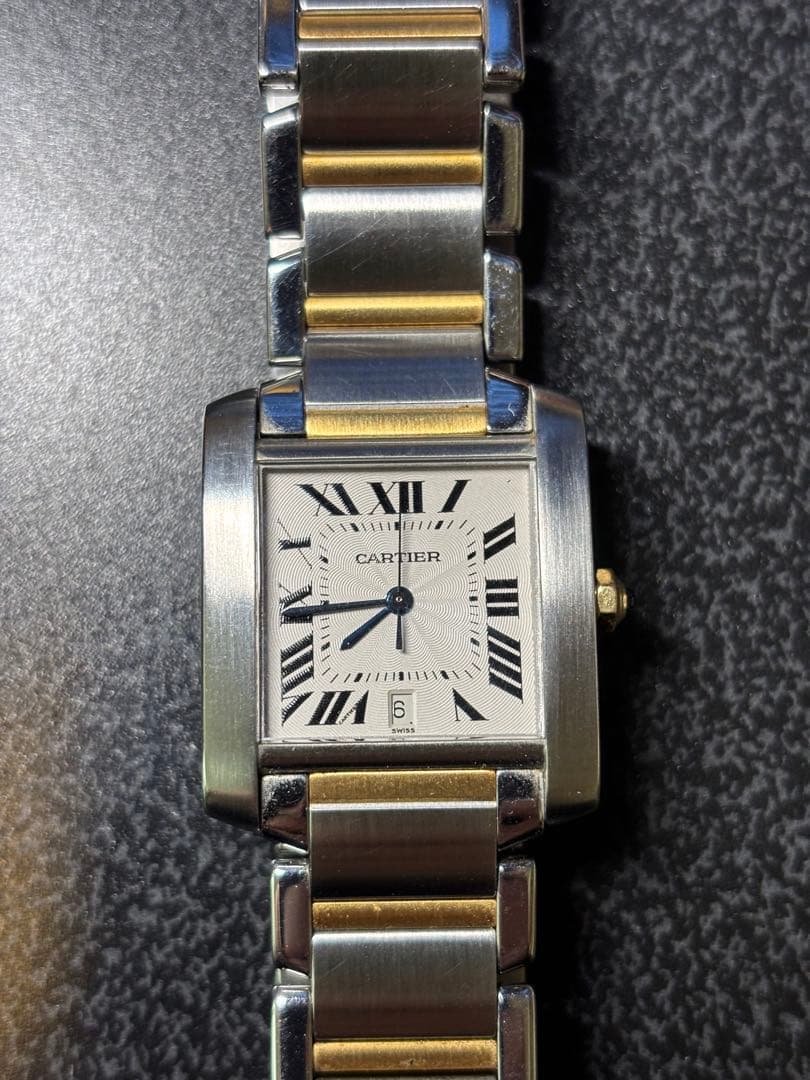 カルティエ タンクフランセーズ LM コンビ W51005Q4 OH済 フルコマ