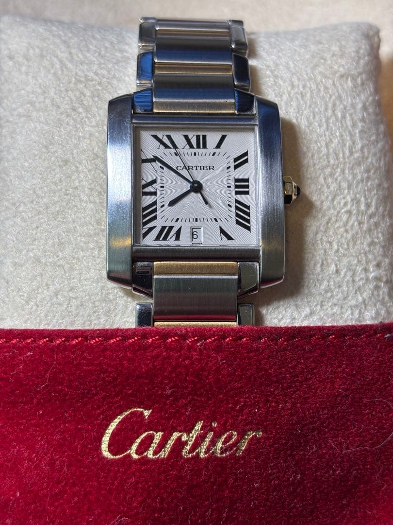 カルティエ タンクフランセーズ LM コンビ W51005Q4 OH済 フルコマ