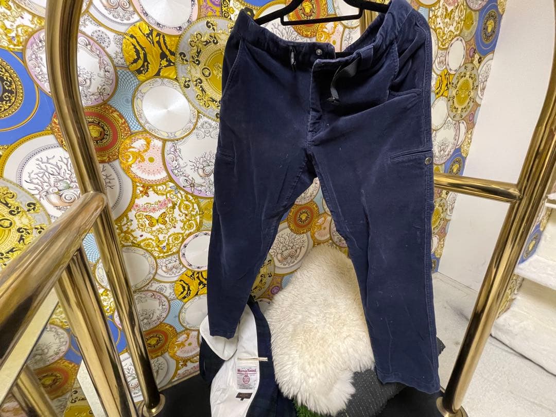 BEEMS ネイビー系チェック ジャケット スラックスセット