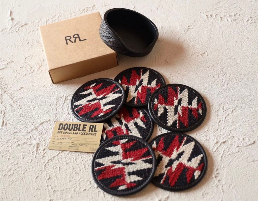 新品*RRL*ハンドウーブン コースター セット *ダブルアールエル