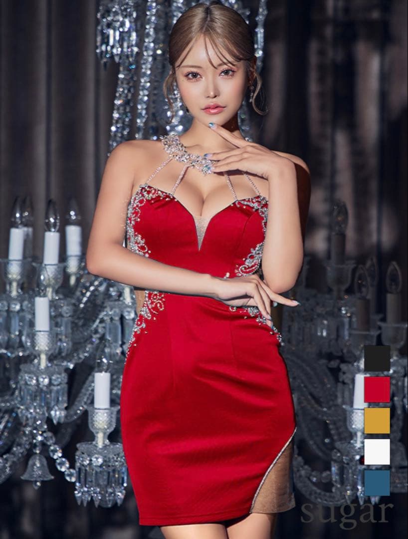 【ANGEL R/エンジェルアール】ホルターネック ミニドレス キャバドレス