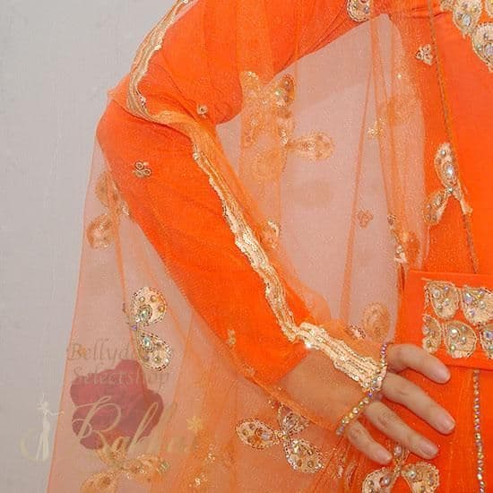 ベリーダンス　ハリージドレス【used】オレンジ