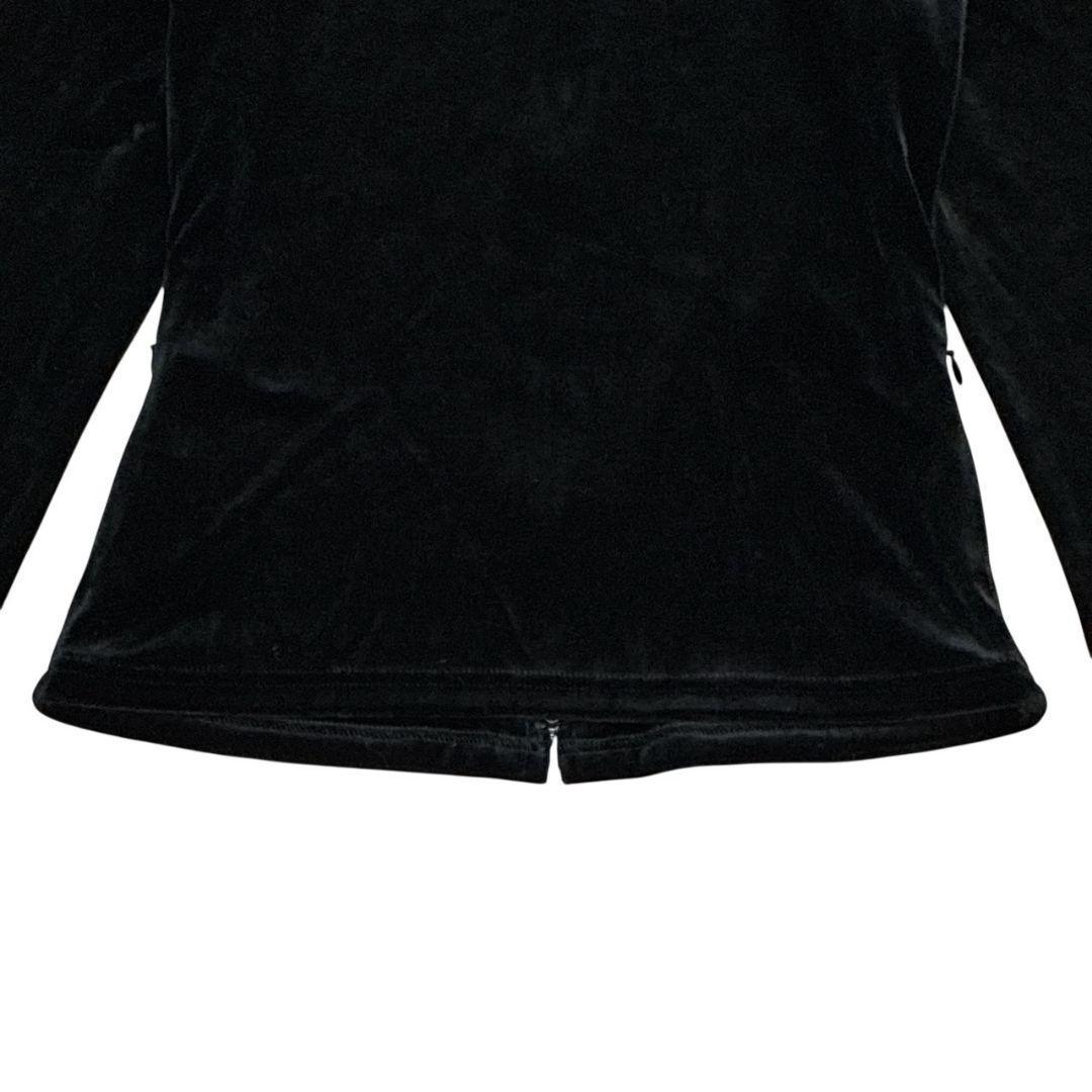 極美品✨FOXEY NEW YORK ベロア パーカー ロゴプレート 黒 38