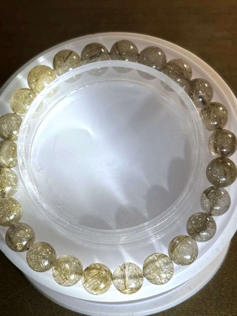 【新入荷】良品質　シルバールチルクォーツブレス約8㎜（新品未使用）希少　ルチル