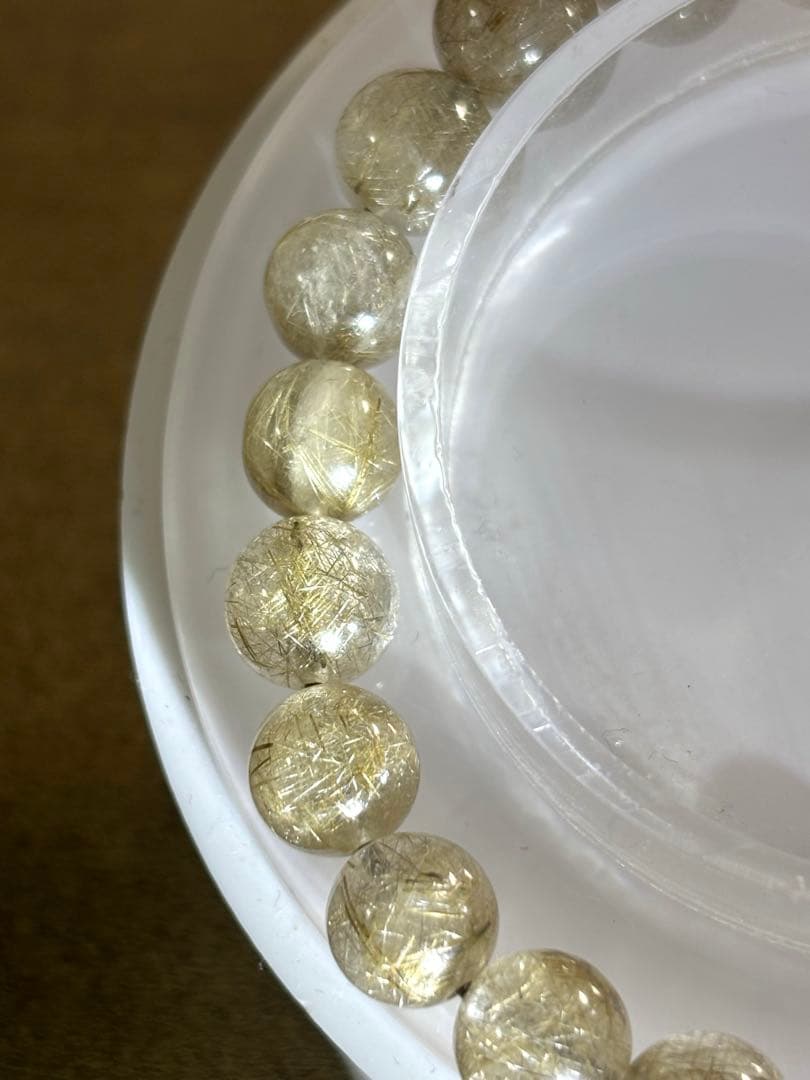 【新入荷】良品質　シルバールチルクォーツブレス約8㎜（新品未使用）希少　ルチル